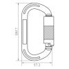 Aluminiumskarabin med automatisk låsing 1/4 omdreining - Bilde 4